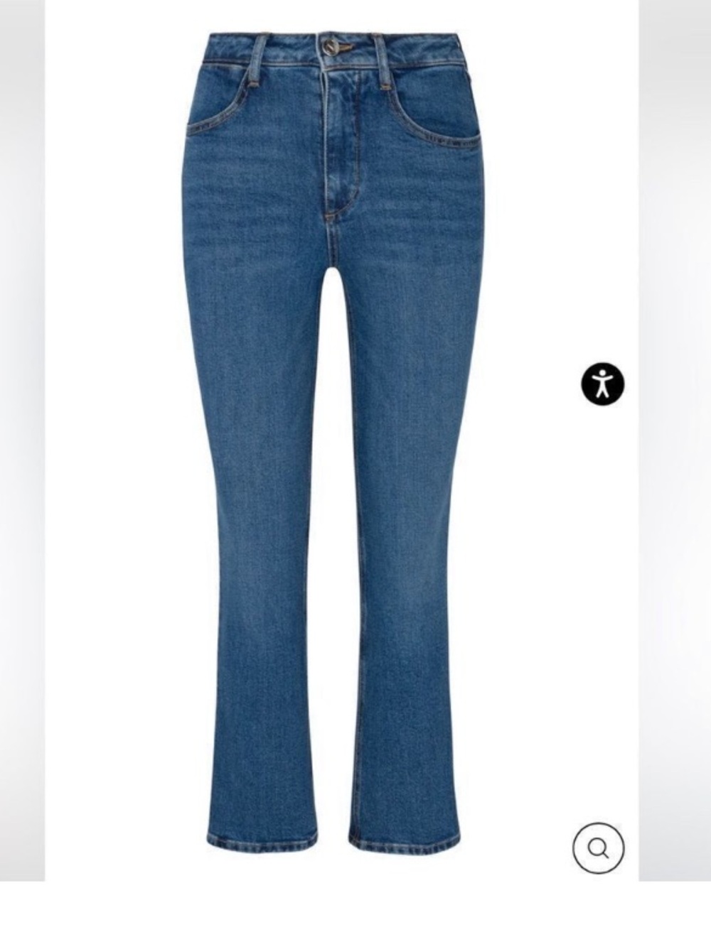SPRWMN Jeans REVOLVE NWT Charlotte Crop Flare High Waist Selvedge Blue Size 27